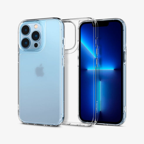 ACS03214 - iPhone 13 Pro Max Case Quartz Hybrid in crystal clear showing the back